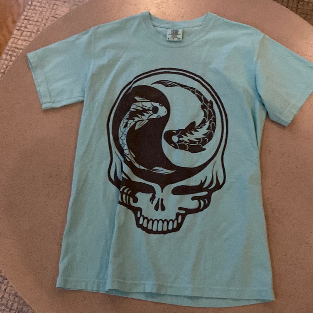 grateful dead aqua blue graphic tee never worn
